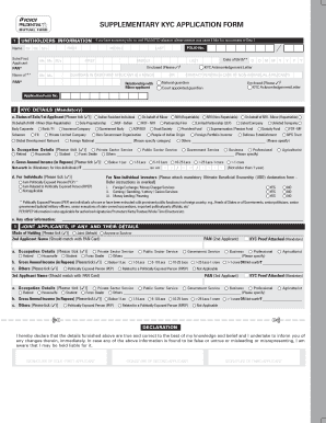 Supplementary KYC Application Form