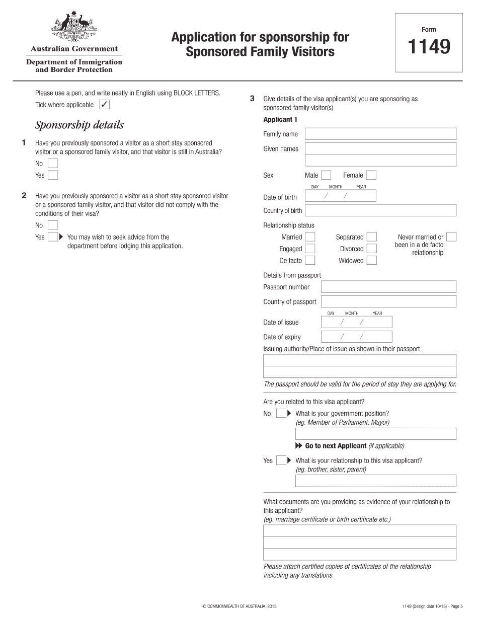 Edit Form 1149