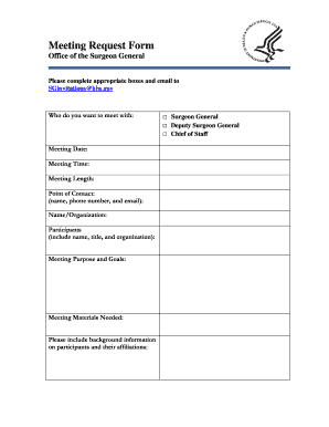 Meeting Request Form