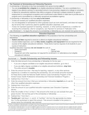 Tax Treatment of Scholarship and Fellowship Payments