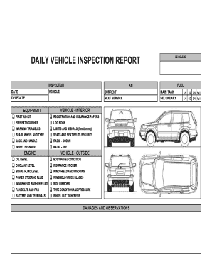 Vehicle Daily Inspection Report