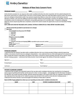 Release of Raw Data Consent Form