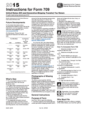 Form 709 Instructions
