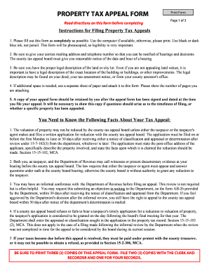 Montana Property Tax Appeal Form