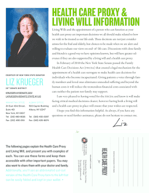New York Health Care Proxy and Living Will
