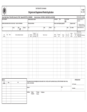Utah Rental Application Form TC-853B