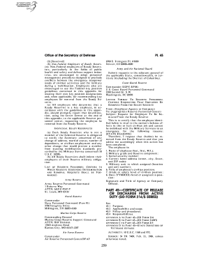 US Military Ready Reserve Removal Request