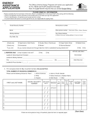 Maryland Energy Assistance Program Application