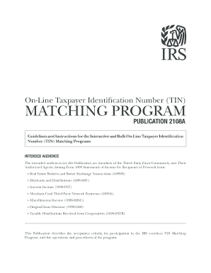 IRS TIN Matching Program Guidelines