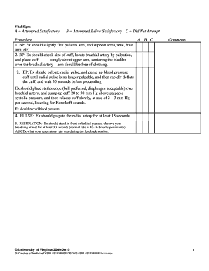 Medical Examination Checklist Form
