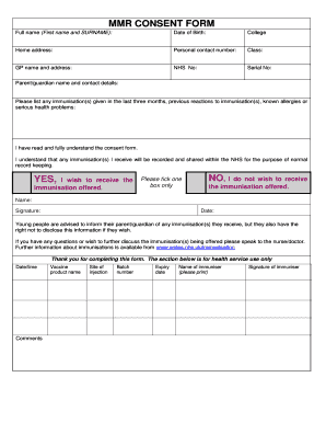 MMR Consent Form