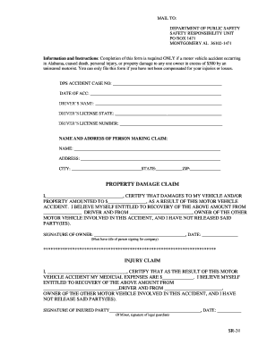 Alabama Uninsured Motorist Claim Form