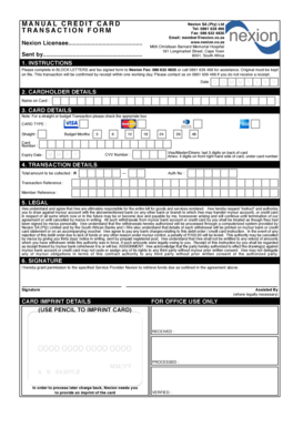 Credit Card Transaction Form