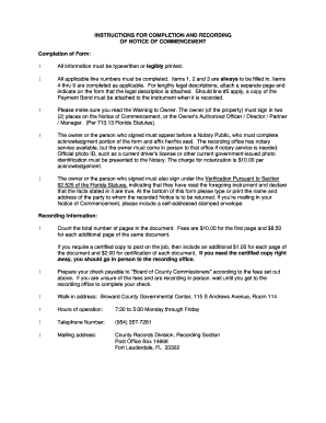 Florida Notice of Commencement