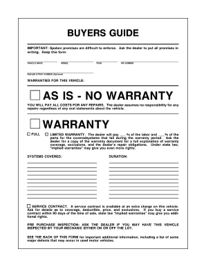Used Vehicle Buyers Guide