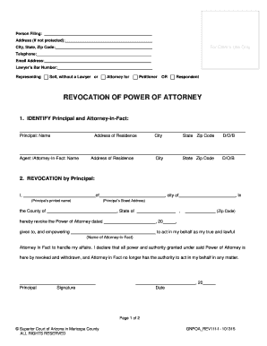 Revocation of Power of Attorney