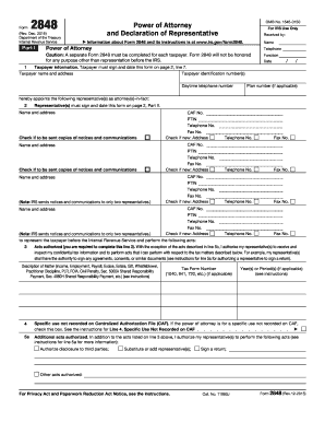 IRS Form 2848 Power of Attorney