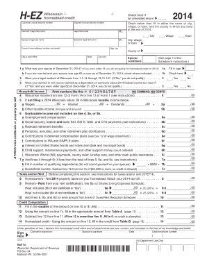 Wisconsin Homestead Credit Form 2014