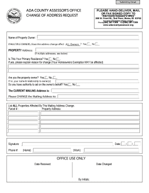 Ada County Property Address Change Request