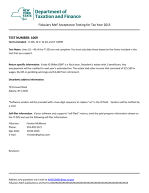 New York Fiduciary Income Tax Return IT-205