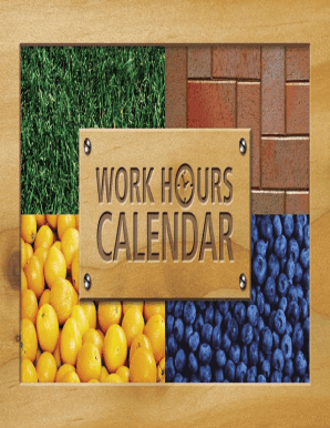 Employee Work Hours Calendar
