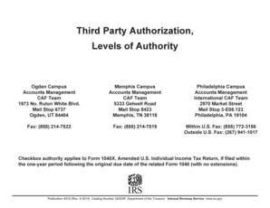 IRS Third Party Authorization Form