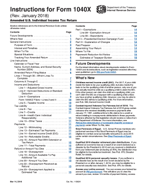 Amended US Individual Income Tax Return