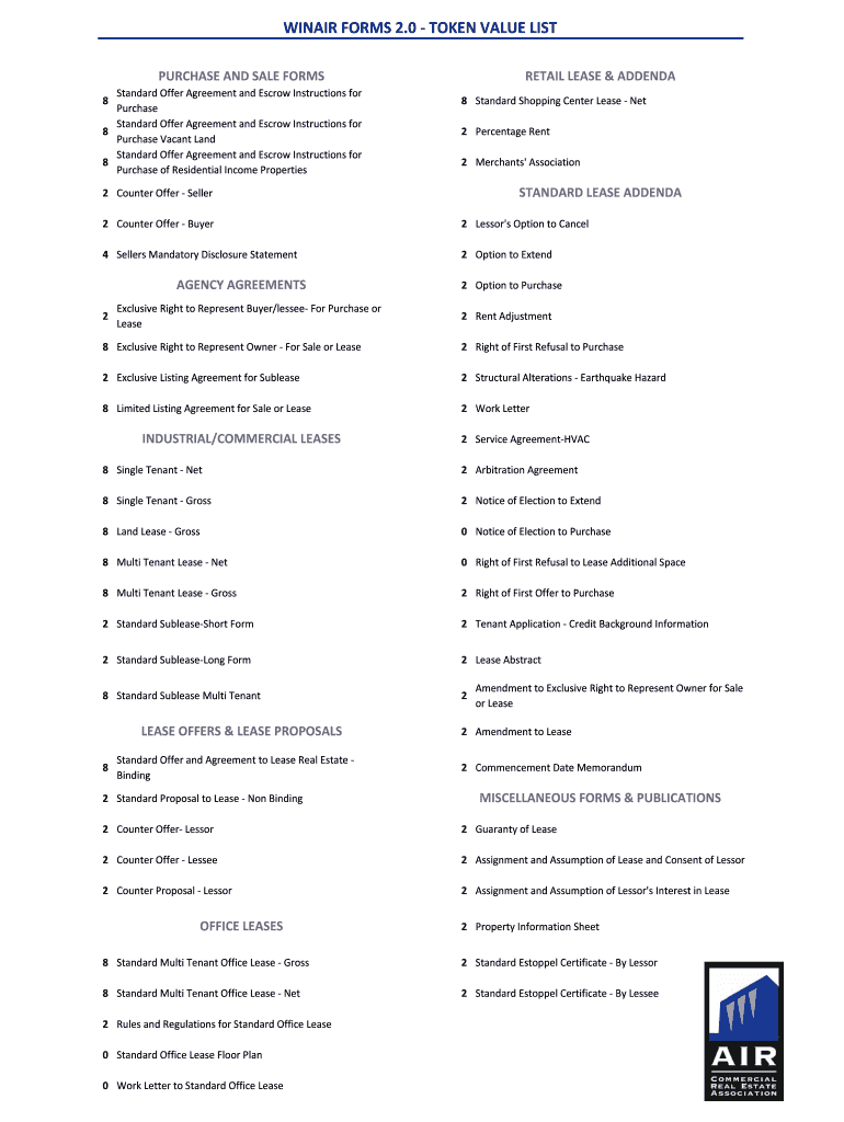 winair forms Preview on Page 1