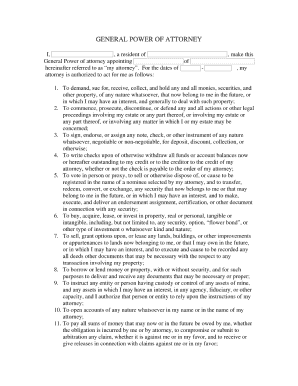 old dominion university power of attorney form