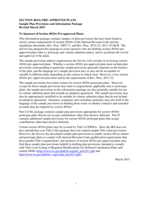 Section 403(b) Pre-Approved Plan Provisions