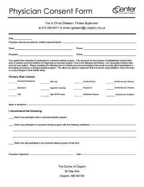 Physician Consent Form