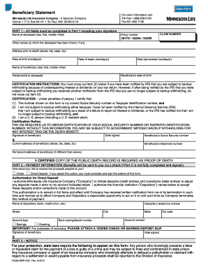 Beneficiary Claim Form