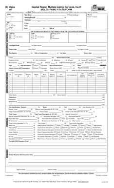 Multi-Family Data Form