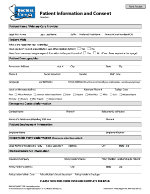 Patient Information and Consent Form