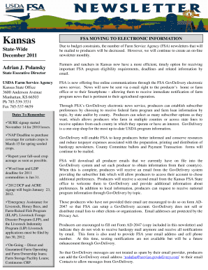 Kansas FSA Electronic Information Form