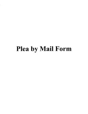 Fillable Online PLEA BY MAIL (R Fax Email Print - pdfFiller