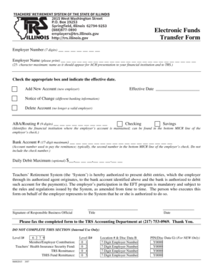 Electronic Funds Transfer Form