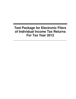 IRS Modernized e-File Test Package