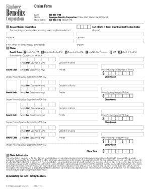 Employee Benefits Claim Form