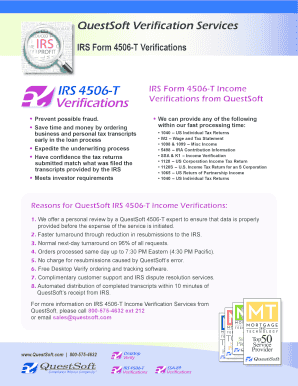IRS Form 4506-T Income Verification