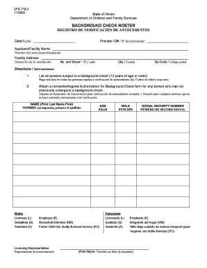 Illinois Background Check Roster