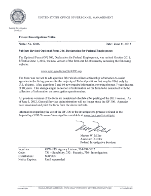 Declaration for Federal Employment