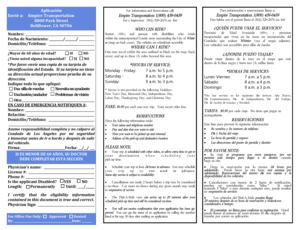 Formulario de Solicitud de Dial-A-Ride del Condado de Los Ángeles