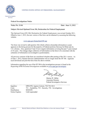 Declaration for Federal Employment