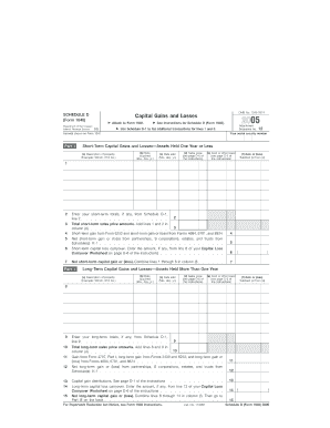 Schedule D (Form 1040) Capital Gains and Losses