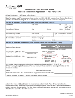Anthem Blue Cross Medicare Supplement Application