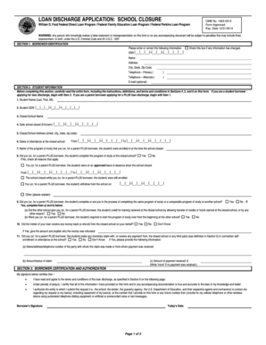 Loan Discharge Application School Closure