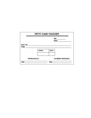 Petty Cash Voucher