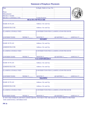 Statement of Employer Payments