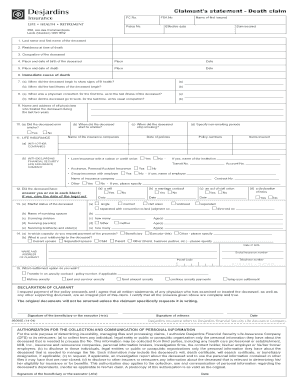 Death Claim Statement